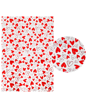 Papel Celofán Corazón x 50  Unds. Medidas: 70 x 1.00 cm aprox.
