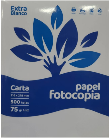 Resma de Papel Fotocopia Carta 500  Hojas x 3 Resma