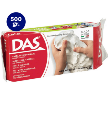 Pasta para Modelar Blanca de 500 Gramos Das  x 4 Unds.