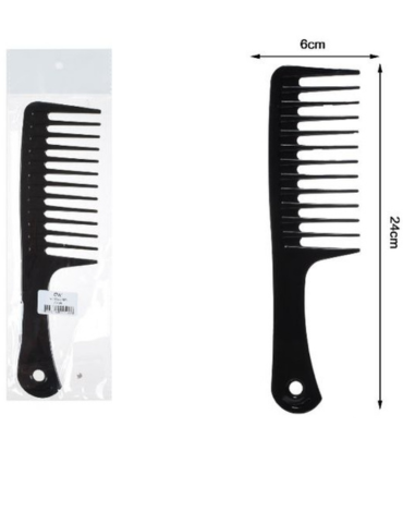 Peine Dientes Anchos x 6 Unds.Medidas: 6 x 24 cm aprox
