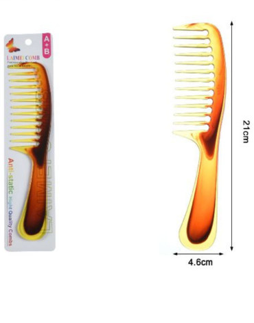 Peine  Acrílico Dientes Ancho x 24 Unds.Medidas: 21 x 4,6 cm aprox