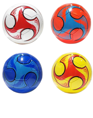 Pelota de Futbol Colores Surtidos x 4 Unds.