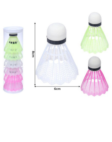12 Set de Pelotas Badminton Plástico Colores Surtidos (1 Set Trae:6 PCS)