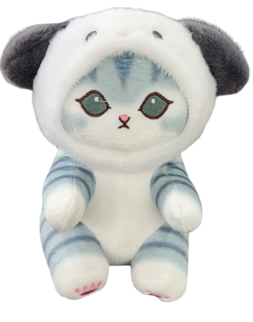Peluche Gato con Gorro x 4 Unds. Medida: 35 cm aprox.