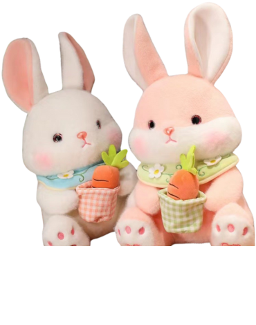 Peluche Conejo x 4 Unds. Medida: 24 cm aprox.