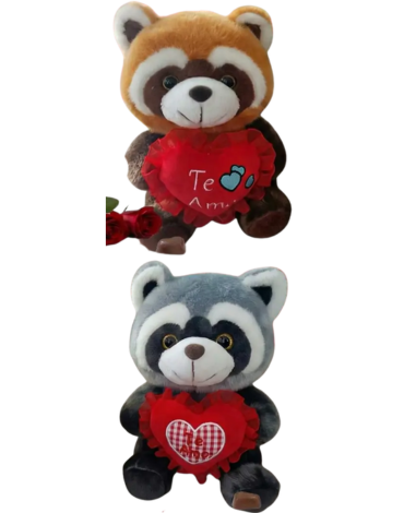 Peluche Corazón Te Amo x 4 Unds.Medida: 20 cm aprox.