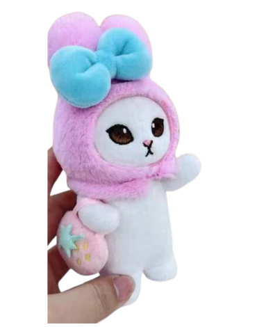 Llaveros Peluche Gato x 12 Unds.Medida: 11 cm aprox.