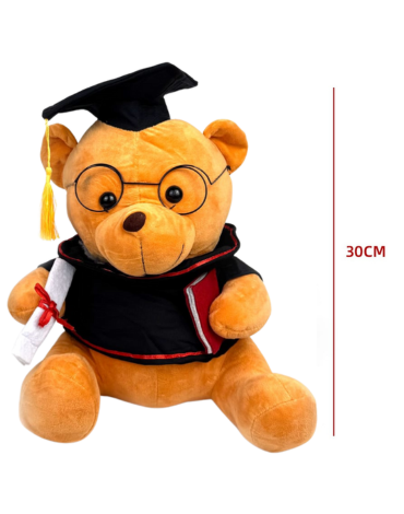 Peluche Osito Graduación x 4 Unds.Medida: 30 cm aprox.