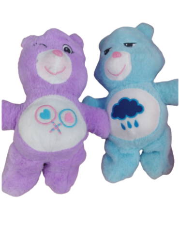 Peluche Osito Cariñosito Dos Colores x 3 Unds. Medida: 28 cm aprox.