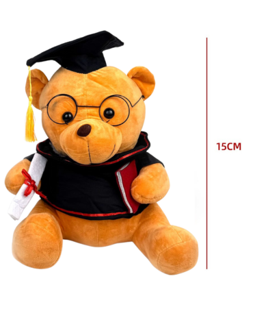 Peluche Osito Graduación x 4 Unds.Medida: 15 cm aprox.