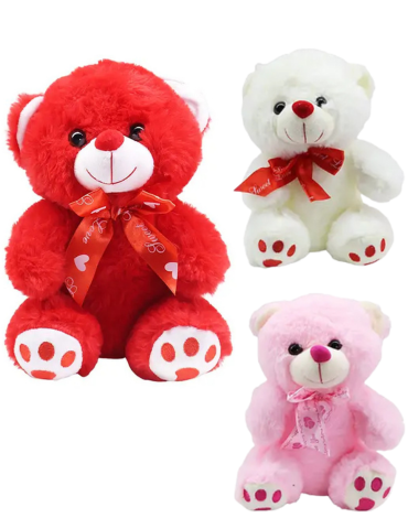 Peluche Oso Colores Surtidos x 4 Unds. Medida:14 x 20 cm aprox.