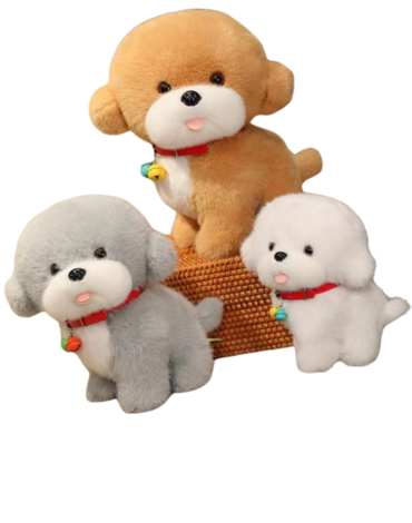 Peluche Perrito Esponjoso x 4 Unds. Medida: 24 cm aprox.