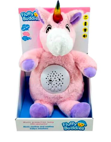 Peluche Unicornio con Luz y Sonido x 3 Unds.