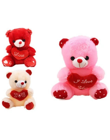 Peluche Oso Colores Surtidos x 4 Unds. Medida: 20 x 30 cm aprox.