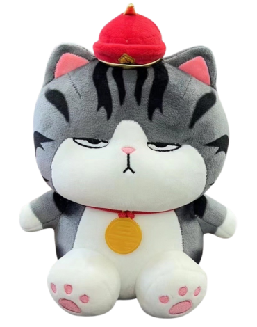 Peluche de Gato Emperador.  x 4 Unds. Medidas: 35 cm aprox.