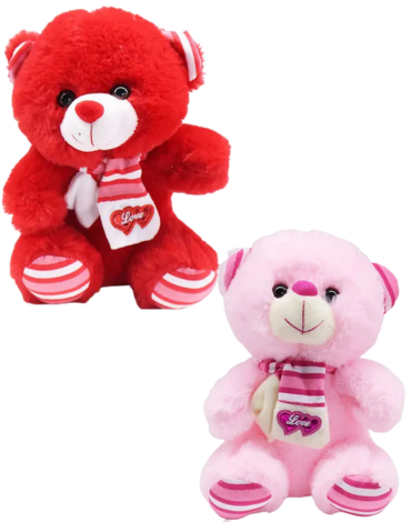 Peluche Oso Colores Surtidos x 4 Unds. Medida:14 x 20 cm aprox.