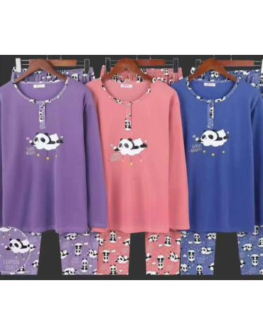 Pijama Mujer Franela Colores Surtidos  x 12 Unds.Talla:  M - L - XL - XXL