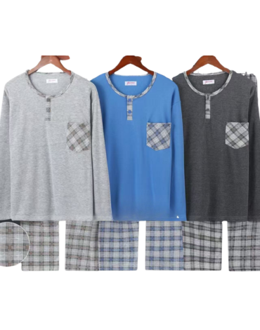 Pijama Franela para Hombre Colores Surtidos x 12 Unds.Talla: M - L - XL - XXL