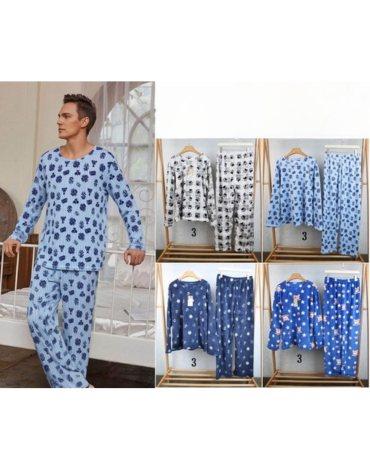 Pijama Plush para Hombre Modelos Surtidos x 12 Unds.Talla: S - M - L - XL