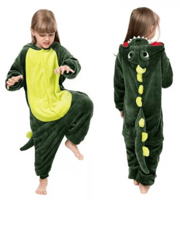 Pijama Enterito  Plush Dinosaurio x 4  Unds. Talla: 130