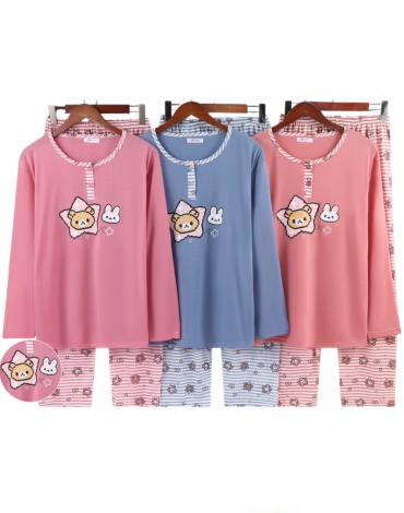 Pijama Mujer Algodón Colores Surtidos  x 12 Unds.Talla:  M - L - XL - XXL