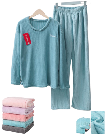 Pijama de Mujer Invierno Colores Surtidos  x 12 Unds.Talla:  M/L  -  XL/2XL
