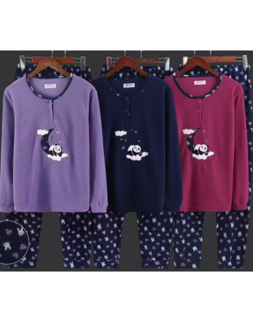 Pijama de Mujer Polar Colores Surtidos x 12 Unds. Talla: M - L - XL - XXL