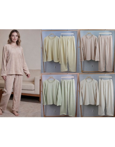 Pijama de Mujer Plush Colores Surtidos x 12 Unds. Talla: M/L - XL / XXL