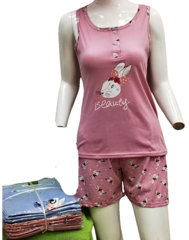 Pijama de Mujer Sin Manga Colores Surtidos x 12 Unds. Talla: M / L - XL / XXL