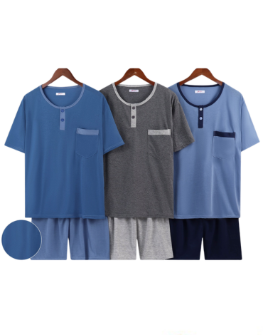 Pijama Algodón de Verano para Hombre x 12 Unds. Tallas: M - L - XL - XXL