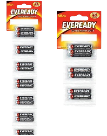 4 Set de Pilas EVEREADY AA (1 Set Trae : 18 PCS)