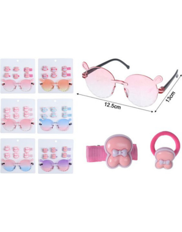 6 Set de Lente con Pinches Colores Surtidos(1 Set Trae: 6 PCS)