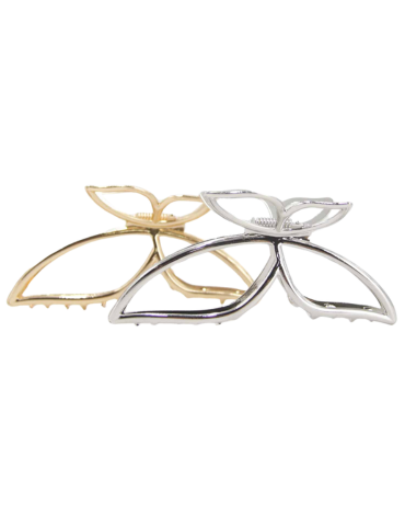 Hair Clip Metalizado Mariposa x 24 Unidades.
