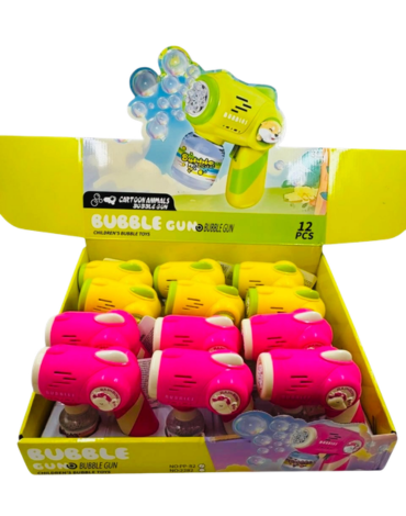 Pistola de Burbuja Colores Surtidos x 12 Unds.