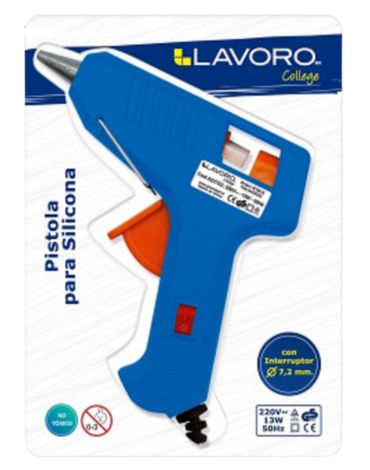 Pistola de Silicona con Interruptor 13 W - 7.2 mm x 4 Unds.