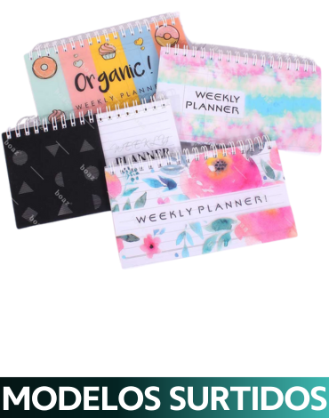Planner Semanal x 6 Unds. Medidas: 9 x 16 cm Aprox.