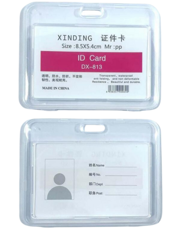 Porta Tarjetas ID ambos lados horizontal x 50 Unds. Medidas: 54 x 85 mm aprox