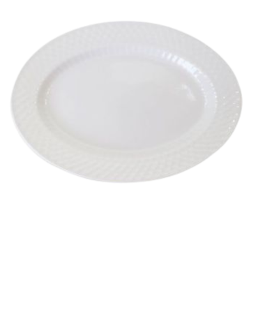 Plato Plano con Melamina Blanco x 6 Unds.Medida: 12 x 12 cm aprox.