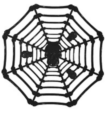 Platos de Frutas Araña Halloween x 6 Unds. Medida: 28 x 8.3 cm. aprox.