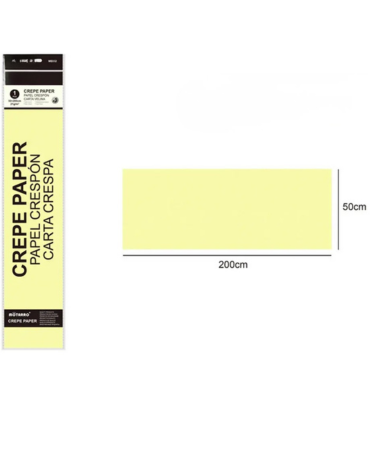 Pliego de Papel Crepe Color Amarillo x 12 Unds. Medida: 50 x 200 cm aprox