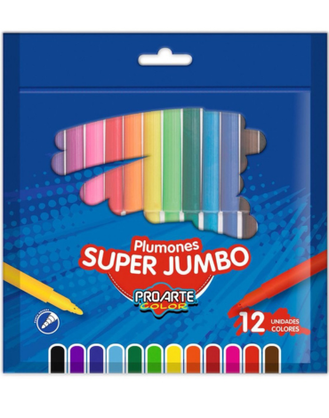 Plumones Super Jumbo Pro Arte x 4 Unds.
