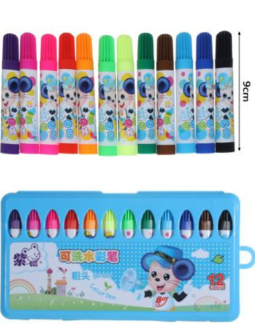 6 Estuche de Plumones Colores Surtidos.(1 Caja Trae: 12 PCS )