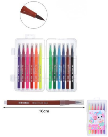 6 Estuche de Plumones Colores Surtidos.(1 Caja Trae: 12 PCS )