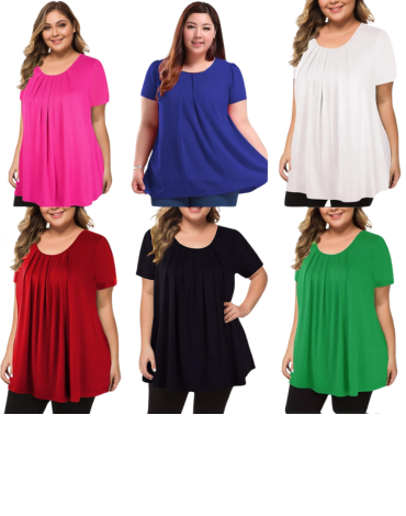 Polera Dama Colores Surtidos x 4 Unds Talla: Estándar