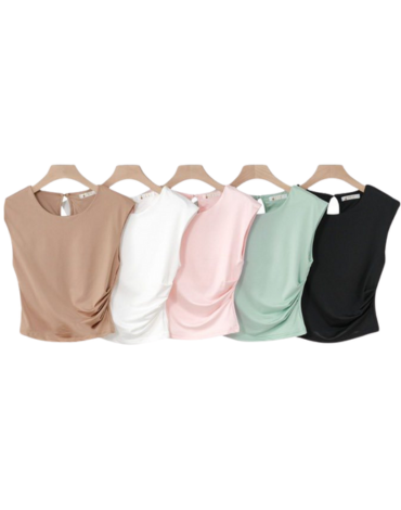 Polera Satinada Colores Surtidos x 12 Unds. Talla: S /  M - L / XL