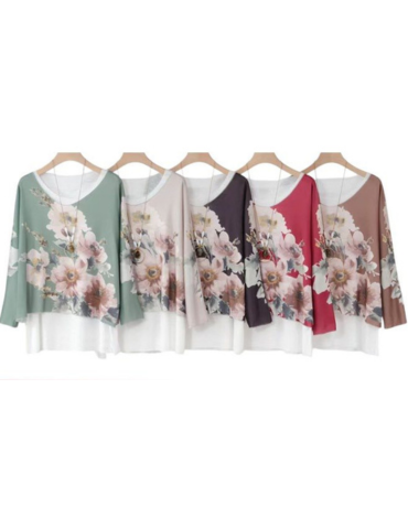 Polera con Diseño Colores Surtidos x 12 Unds. Talla: S /  M - L / XL