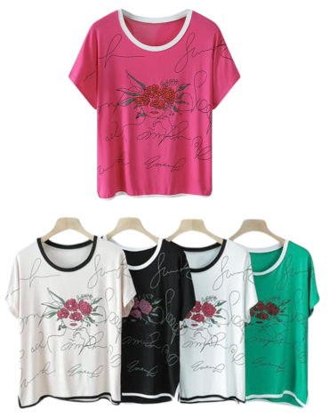Polera de Dama Colores Surtidos x 12 Unds.Talla: S / M - L / XL