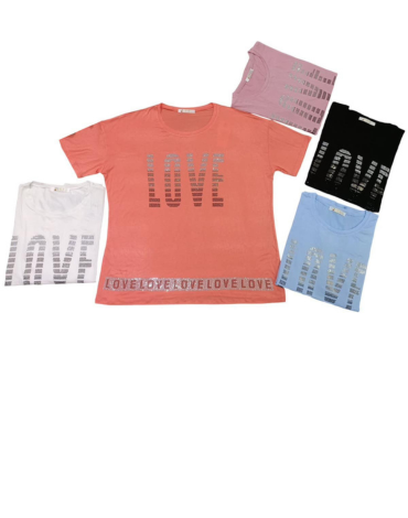 Polera de Dama Love Colores Surtidos x 12 Unds Talla: S / M - L / XL