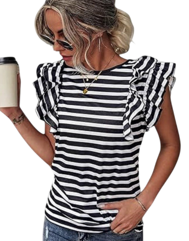 Polera de Dama Manga de Mariposa Colores Surtidos x 12 Unds Talla: S / M - L / XL