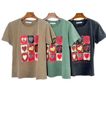 Polera de Dama Pre Lavado Colores Surtidos x 12 Unds Talla: S / M - L / XL